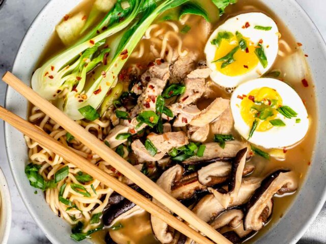 Nourishing and Wholesome: Japanese Chicken Ramen with Bok Choy and Soy Eggs